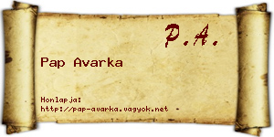 Pap Avarka névjegykártya